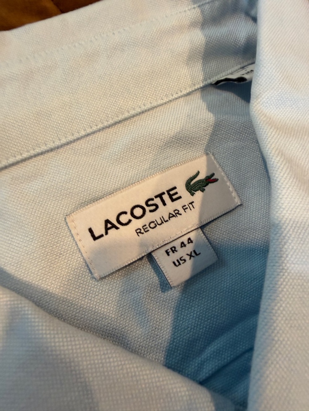 Lacoste Light Blue Polo with Embroidered Crocodile